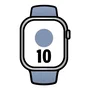 Apple Watch Series 10 GPS + Cellular 42mm Aluminio Plateado con Correa Deportiva Azul Denim